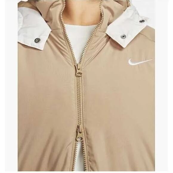 Nike Sportswear Essential Insulated Tan and White Jacket - Picture 5 of 15